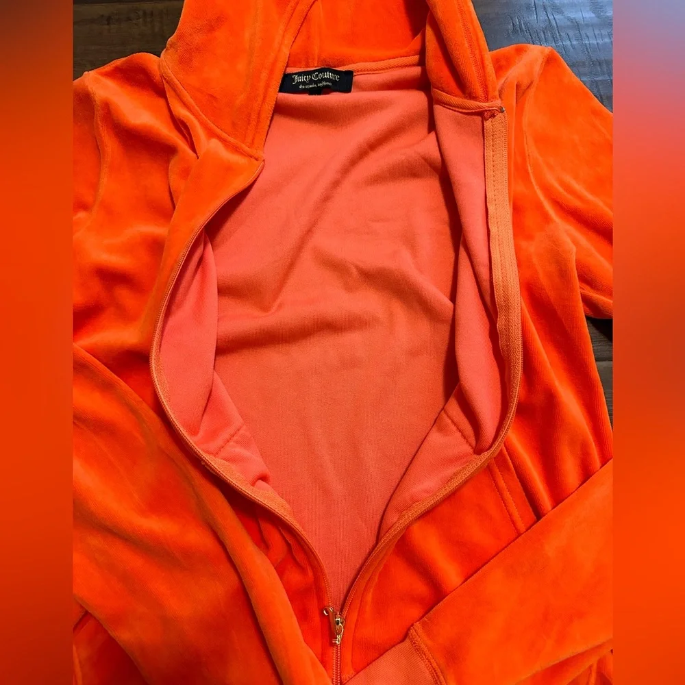 Juicy Couture Orange Velour Jacket - Picture 7 of 9